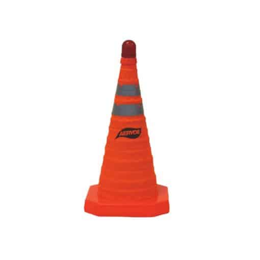 18" Safety Cone - Collapsible with Red LED Light