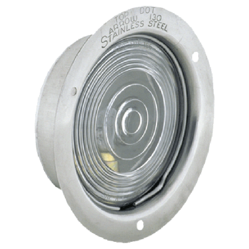 Recessed Dome Light - Clear Lexan Lens - Stainless Steel