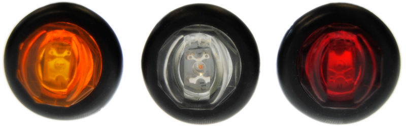 3/4" Round Single Diode LED Marker Light with Clear Lens