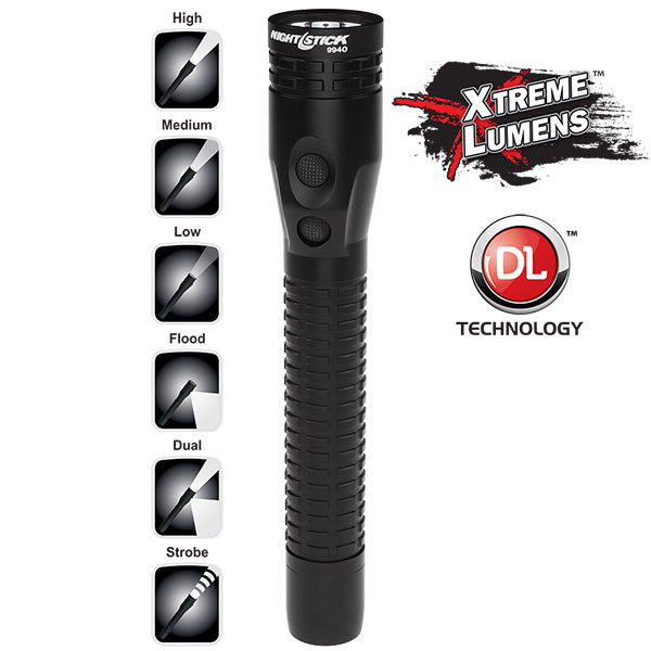 NIGHTSTICK NSR-9940XL Metal Duty/Personal-Size Dual-Light™ Rechargeable Flashlight w/Magnet
