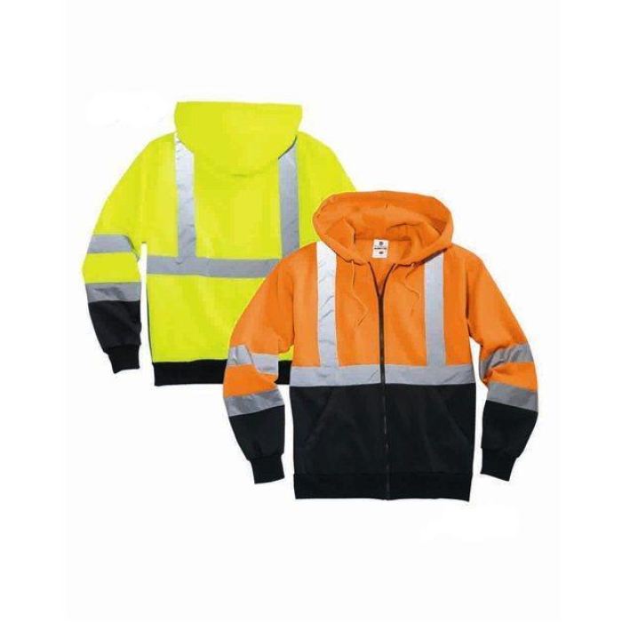 Ml Kishigo Brilliant Series Hoodie Sweatshirt With Zipper - Highway Safety