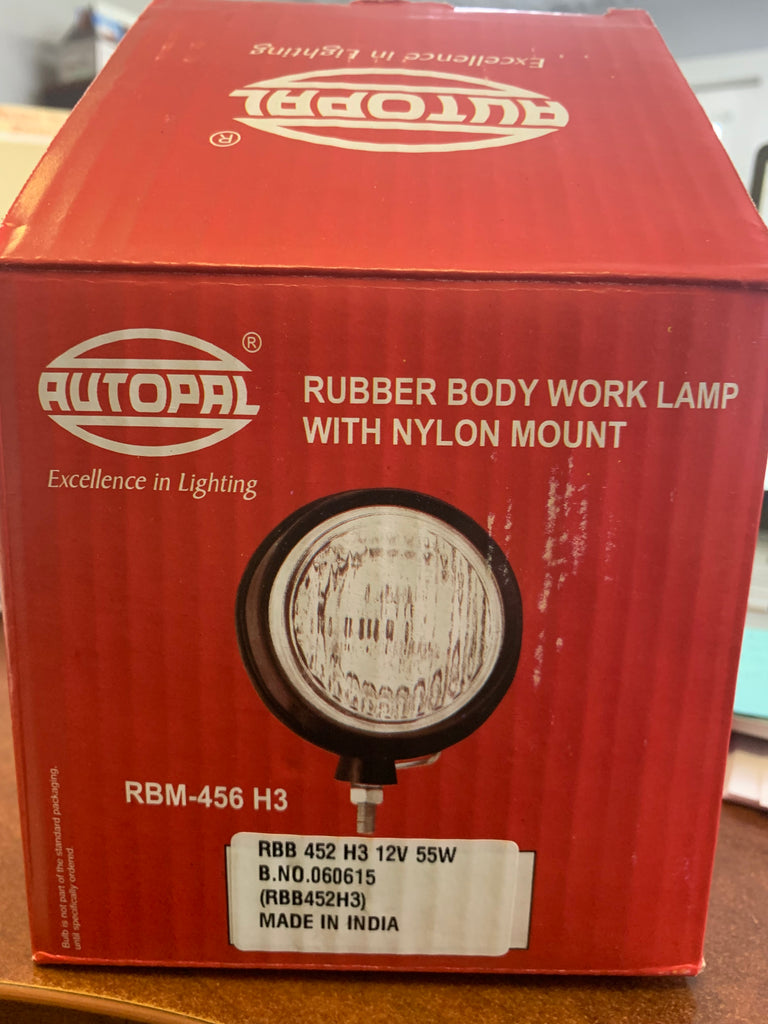 autopal rubber body work lamp with metal mount RBB-452 H3 12 V