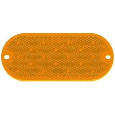 Oval Reflector w/ Mounting Holes - Amber, Clear, or Red