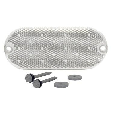 Clear Oval Reflector Kit w/ Galvanized Nails and Rubber Washers