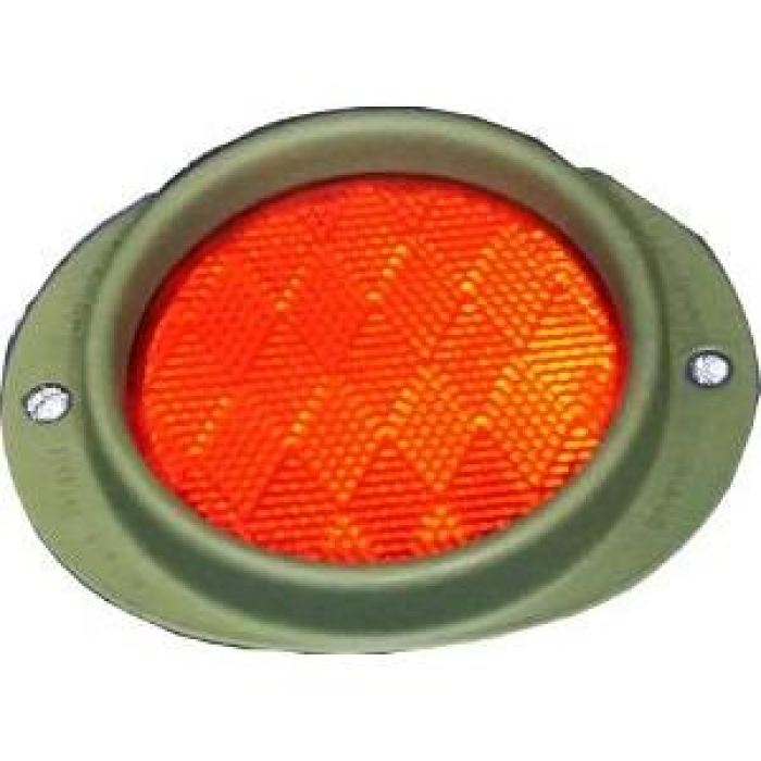 3 Armored Olive Drab Reflector - Amber Or Red - Transportation Safety