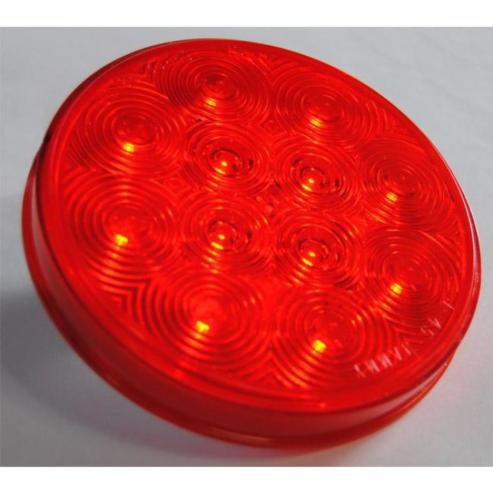 4 Round Led Stop/tail/turn Light 12 Diodes Only - Amber Or Red - Clearance