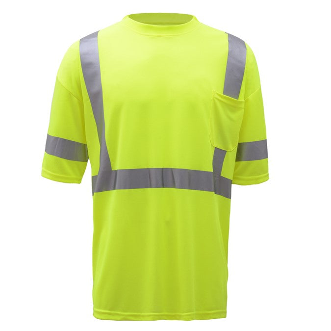 GSS Class 3 Moisture Wicking Short Sleeve Safety T-Shirt With Chest Pocket