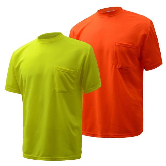 GSS Moisture Wicking Short Sleeve Safety T-Shirt With Chest Pocket
