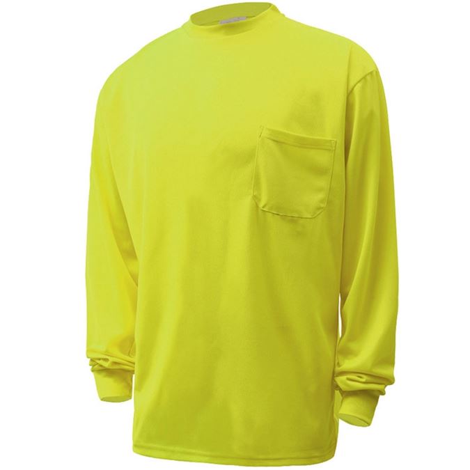 GSS Moisture Wicking Long Sleeve Safety T-Shirt With Chest Pocket