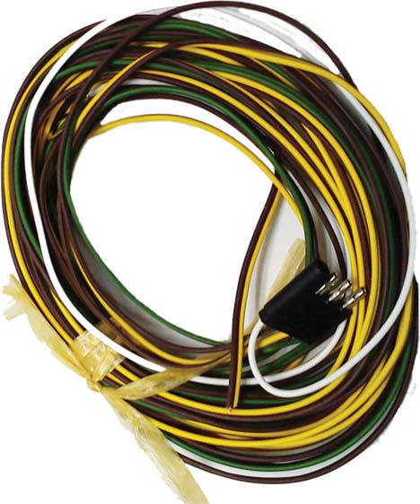 25' Trailer Harness with 4 pole Flat Connector