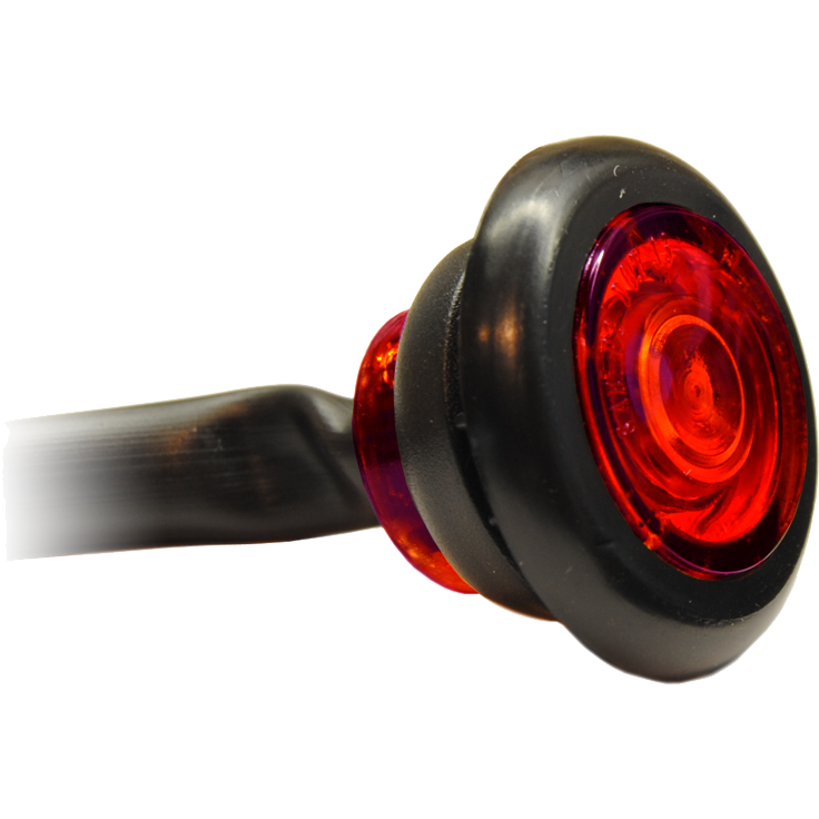 3/4"  LED Round P2-rated Marker Light: 1-diode: Flat Lens: 7" Lead