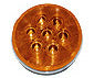 4" Round LED Stop/Tail/Turn, Light only, 7 Diodes