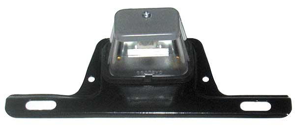 LED 4-Diode License Lamp. Grey plastic body with clear lens 1-7/8"L, 2-1/4 H, 1-1/2" D