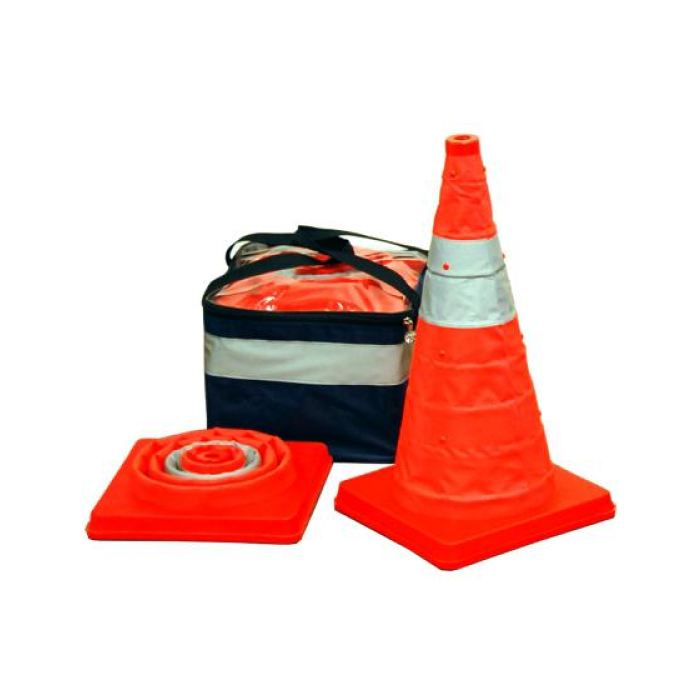 Aervoe 28 Traffic Safety Cone - Collapsible With Red Led Light - 5-Pack Kit - Highway