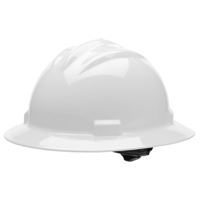 Bullard S71 Standard Full Brim Hard Hat - Ratchet Suspension - White - Highway Safety