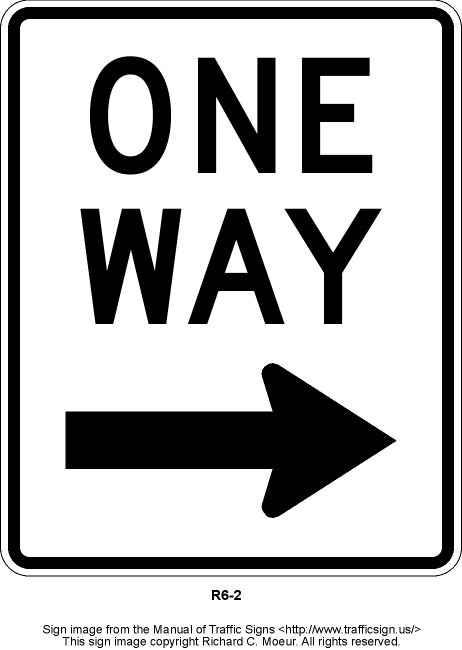 White Black R Series Street Signs