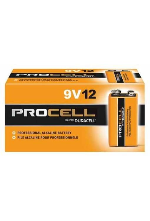 Duracell Procell 9V Alkaline Battery - 12Pk - Public Safety