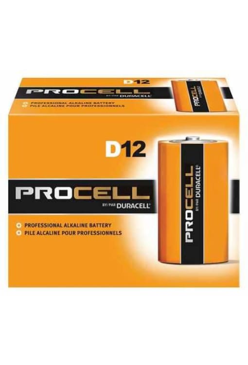 Duracell Procell D Alkaline Battery - 12Pk - Public Safety