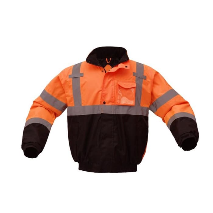 Gss Class 3 Waterproof Quilt-Lined Bomber Jacket - Orange / Regular / Small - Highway Safety