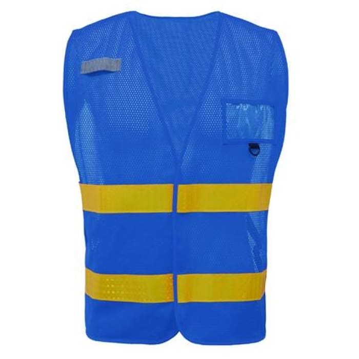 Gss Non-Ansi Multi-Usage Utility Vest - Blue-Lime Prismatic Tape - Highway Safety