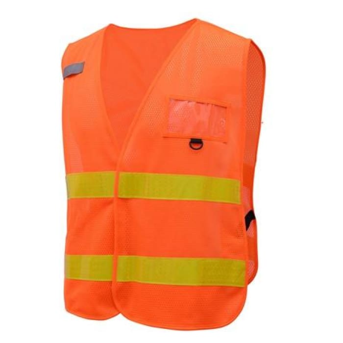 Gss Non-Ansi Multi-Usage Utility Vest - Orange-Lime Prismatic Tape - Highway Safety
