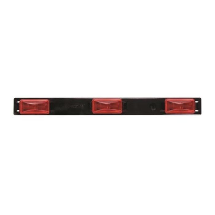 Led Light Bar - 6 Diodes - Black Plastic Base - Red - Clearance