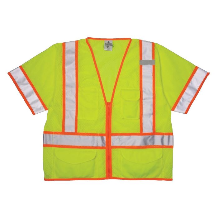 Ml Kishigo Ultra-Cool Mesh Class 3 Surveyors Vest Lime - Highway Safety