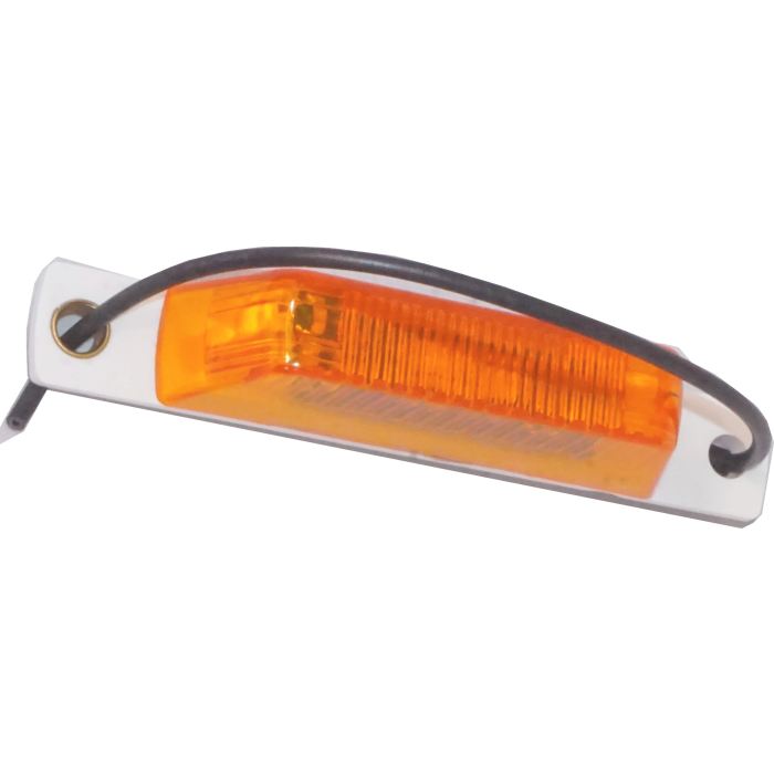 Pc-Rated Thinline Led Marker Light W/ Pigtail - Amber Or Red - Transportation Safety